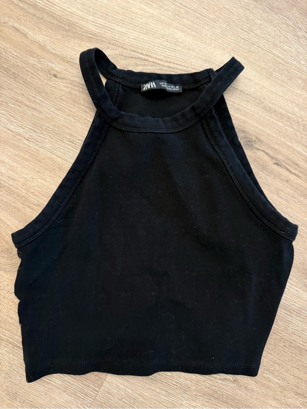 Zara Black Halter Crop Top